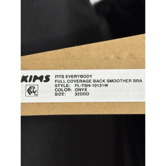 Skims NWT Fits Everybody Full Coverage Back Smoother Bra 32DDD Black Onyx - Picture 3 of 7